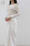 SWAYING/KNIT Water Soluble Wool Lapel SW22AW1T14 White PS50